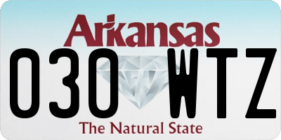 AR license plate 030WTZ
