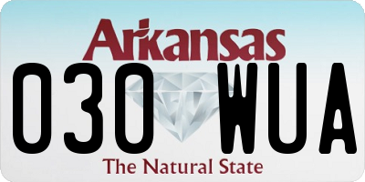 AR license plate 030WUA
