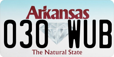AR license plate 030WUB