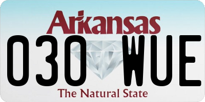 AR license plate 030WUE