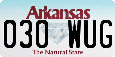 AR license plate 030WUG