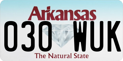 AR license plate 030WUK