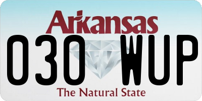 AR license plate 030WUP
