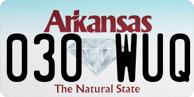 AR license plate 030WUQ
