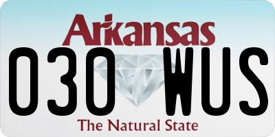 AR license plate 030WUS