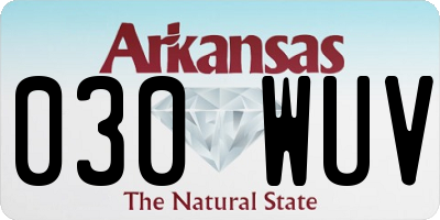 AR license plate 030WUV