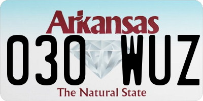 AR license plate 030WUZ