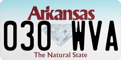 AR license plate 030WVA