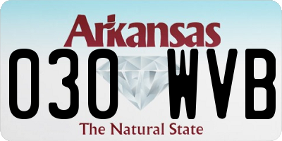AR license plate 030WVB