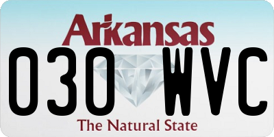 AR license plate 030WVC