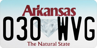 AR license plate 030WVG