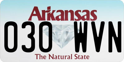 AR license plate 030WVN