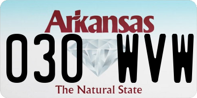 AR license plate 030WVW