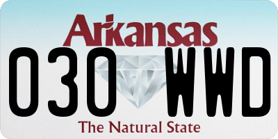 AR license plate 030WWD