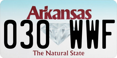 AR license plate 030WWF