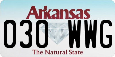 AR license plate 030WWG