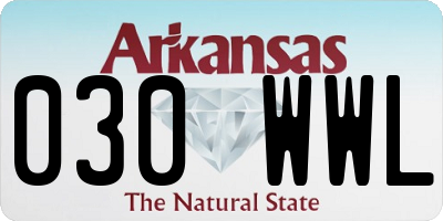 AR license plate 030WWL