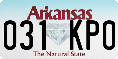 AR license plate 031KPO