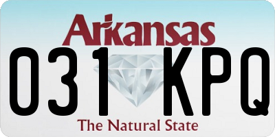 AR license plate 031KPQ