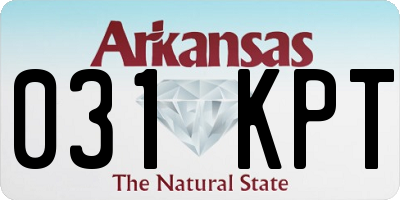 AR license plate 031KPT