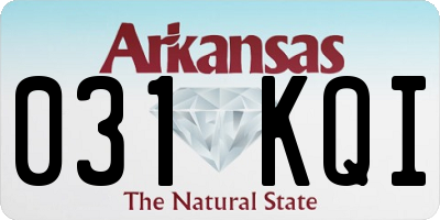 AR license plate 031KQI