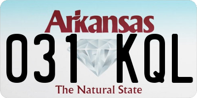 AR license plate 031KQL