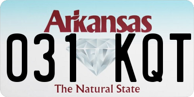 AR license plate 031KQT
