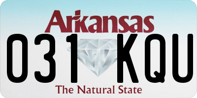 AR license plate 031KQU