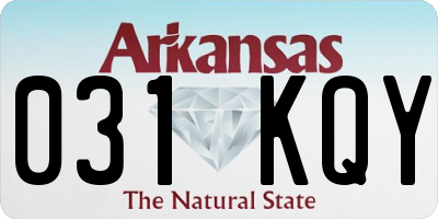 AR license plate 031KQY