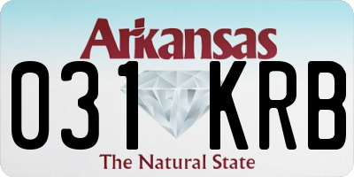 AR license plate 031KRB