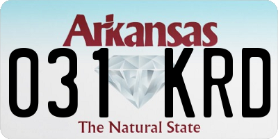 AR license plate 031KRD