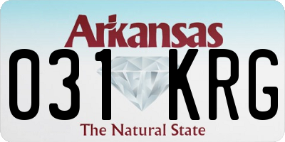 AR license plate 031KRG