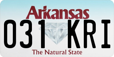AR license plate 031KRI