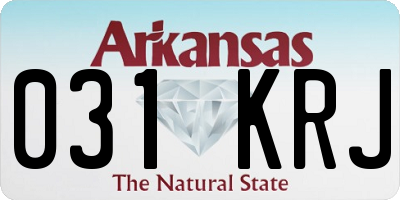 AR license plate 031KRJ