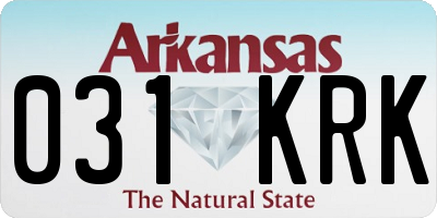 AR license plate 031KRK