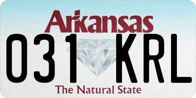 AR license plate 031KRL