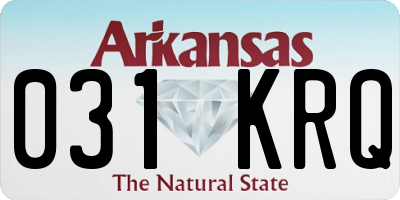AR license plate 031KRQ