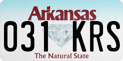 AR license plate 031KRS