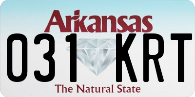 AR license plate 031KRT