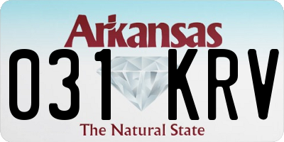 AR license plate 031KRV