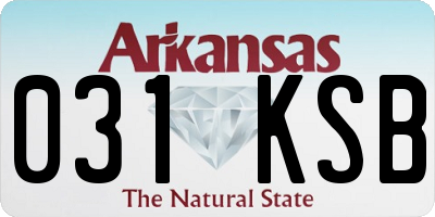 AR license plate 031KSB