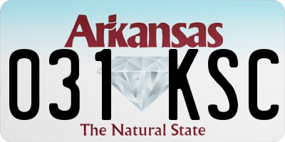 AR license plate 031KSC