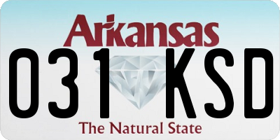 AR license plate 031KSD