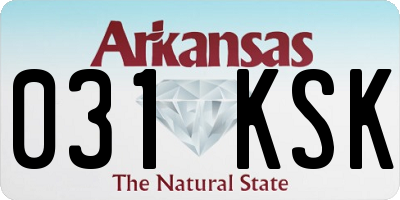 AR license plate 031KSK