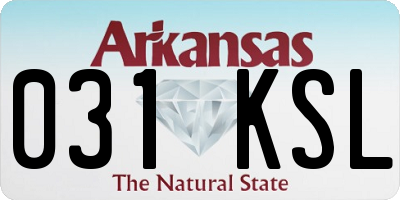 AR license plate 031KSL