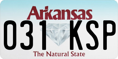 AR license plate 031KSP