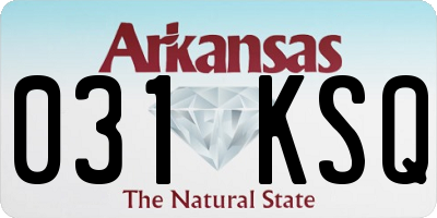 AR license plate 031KSQ