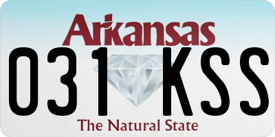 AR license plate 031KSS