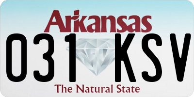 AR license plate 031KSV