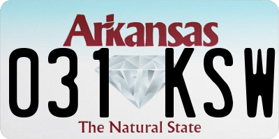 AR license plate 031KSW